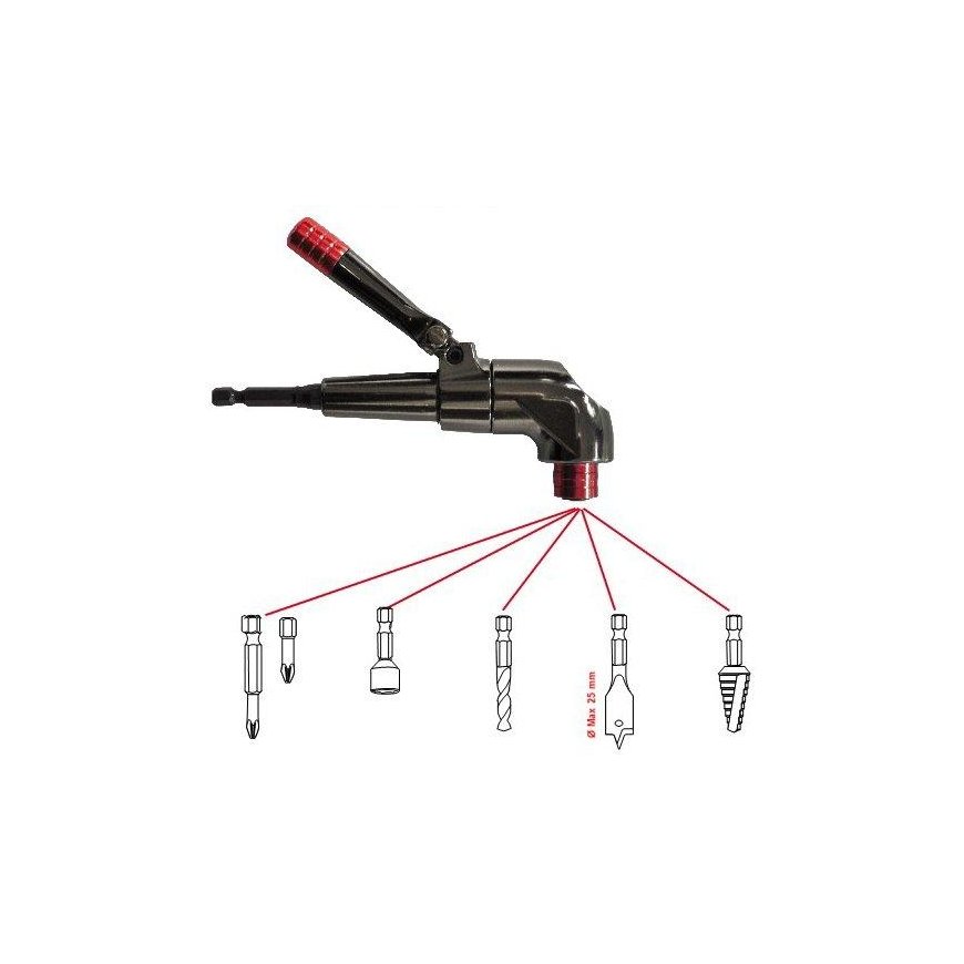 Tivoli Corner bit for turning 90°, drilling with additional handle 57 Nm 2000 rpm – 3