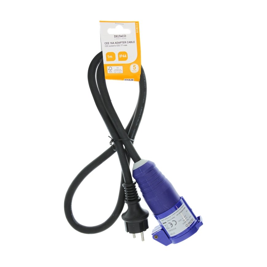 Deltaco GT-984 pagarinātājs 1 m 1 Maiņstrāvas izvade (-s) Iekštelpu/āra Melns – 4