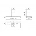 Baraldi Integra Inside 56cm 380m3/h stainless steel T-shaped cabinet hood