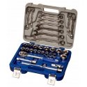Galvučių, priedų ir terkšlės komplektas 1/2" 23 vnt. 8-32mm IRIMO Galvučių, priedų ir terkšlės komplektas 1/2" 23 vnt. 8-32mm IRIMO