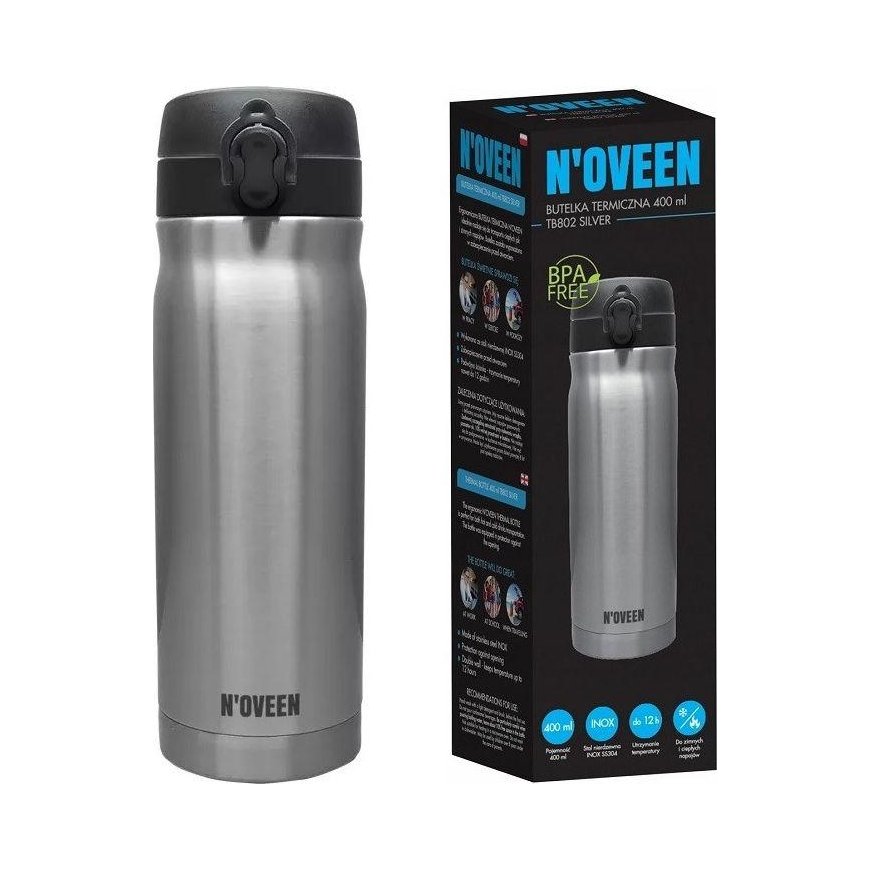 Noveen thermal bottle NOVEEN 400 ml TB802 silver