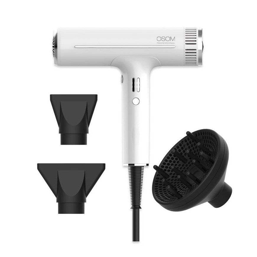 Osom Professional Hair dryer Hair dryer, long-lasting BLDC motor with ions, 1800 W – 5