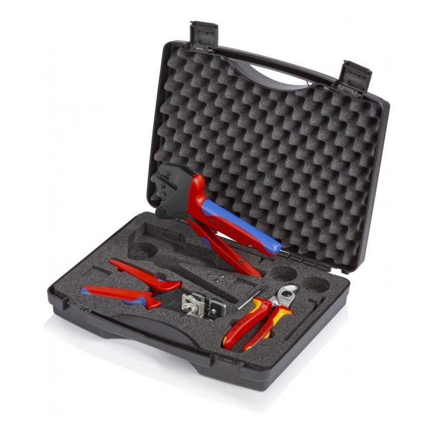 Saulės modulių jungčių apdirbimo replių rinkinys KNIPEX
