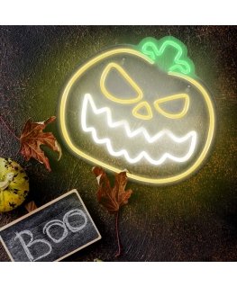 Oem TelForceone Neon PLEXI LED ANGRY PUMPKIN Yellow White FPNE14 Forever Light
