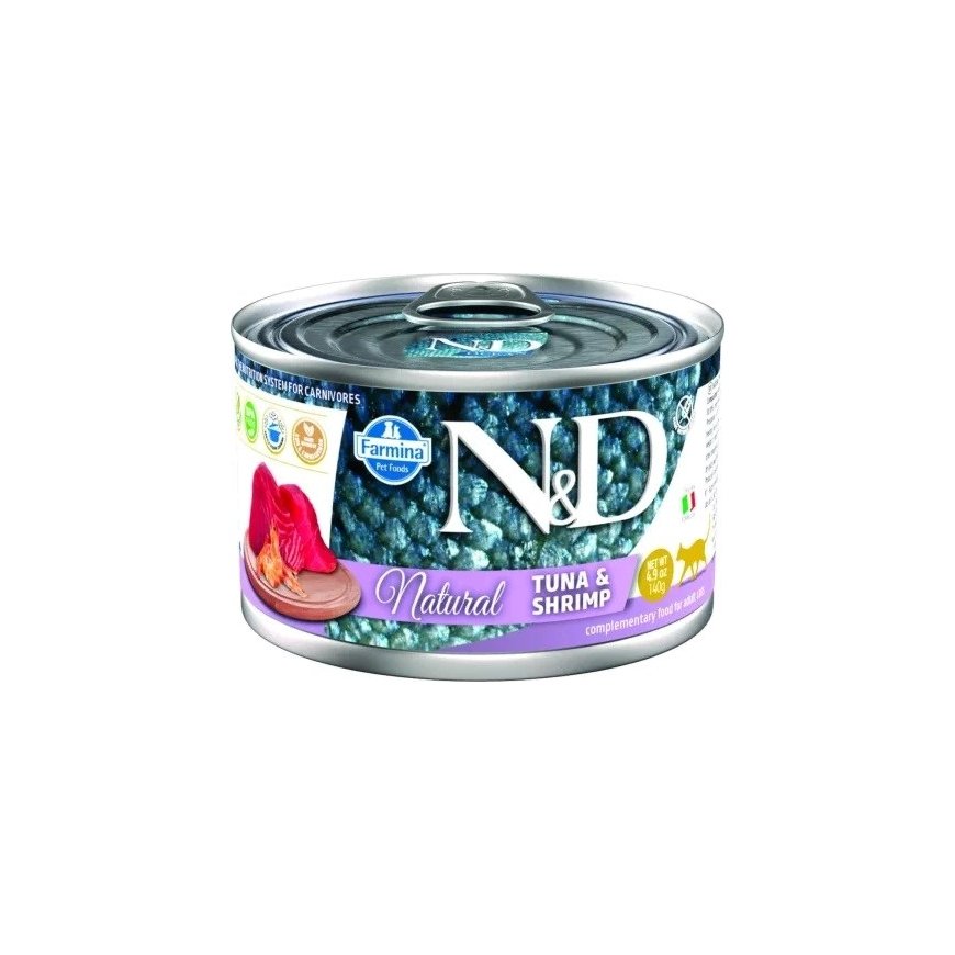 FARMINA N&D Cat Natural Tuna&Shrimp- mitrā