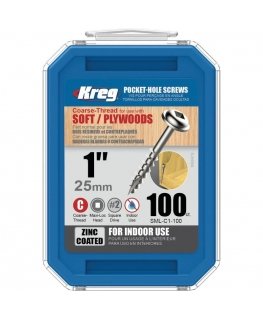 Maxi-Lock screws with coarse thread KREG SML-C1-100-INT 25mm, 100 pcs.