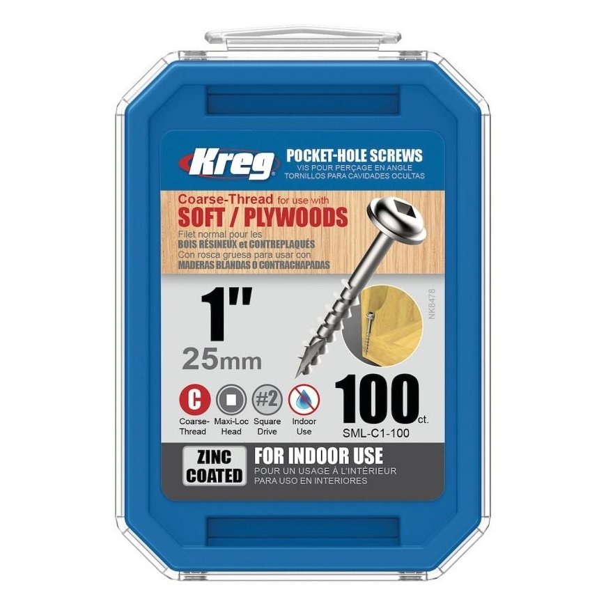 Kreg Maxi-Lock screws with coarse thread