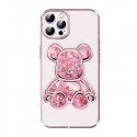 iLike Apple iPhone 15 Pro Max Silicone Case Print Desire Bear Pink