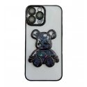 iLike Apple iPhone 15 Pro Max Silicone Case Print Desire Bear Black