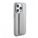 iLike Apple iPhone 15 Pro Silicone Case with stand Silver