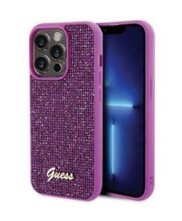 Guess Apple iPhone 15 Pro HC PU DISCO SCRIPT METAL Purple