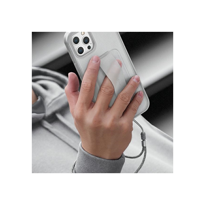Uniq UNIQ dėklas Heldro iPhone 12 Pro Max 6,7" baltas / natūralus šerkšnas Antimikrobinis – 5