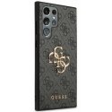 Guess case for Samsung Galaxy S23 Ultra GUHCS23L4GMGGR gray hardcase 4G Big Metal Logo