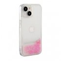 iLike Apple iPhone 15 Silicone Case Water Glitter Pink