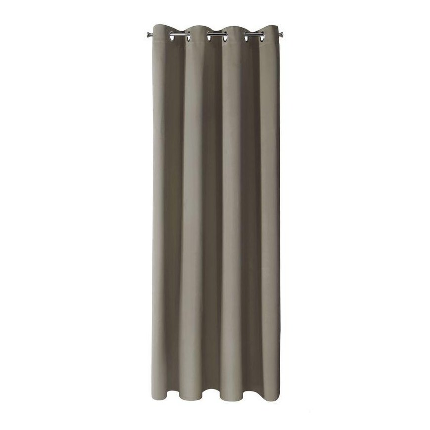 Eurofirany LOGAN blackout tipo temdanti naktinė užuolaida, 140X270 cm, kilpos / žiedai, spalva: tamsiai rusva – 4