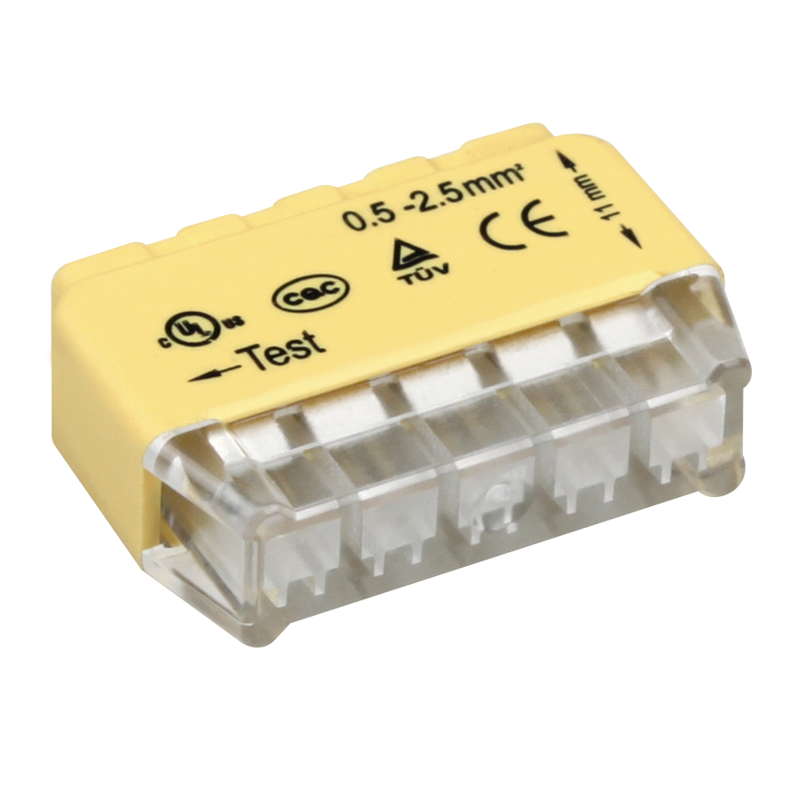 Orno 5-wire push-in connector for wire