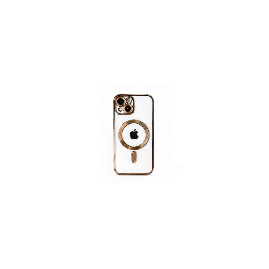 iLike Apple iPhone 15 Electroplate TPU Case with MagSafe Transparent Gold