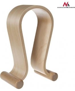 Wooden headphone stand Maclean MC-815O, Oak color