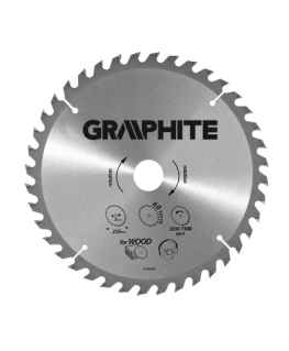 GRAPHITE Diskinio pjūklo diskas, Widia, 180 x 30 mm, 60 dantų