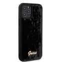 Case Guess Sequin Script Logo Case iPhone 12|12 Pro Black Case Guess Sequin Script Logo Case iPhone 12|12 Pro Black
