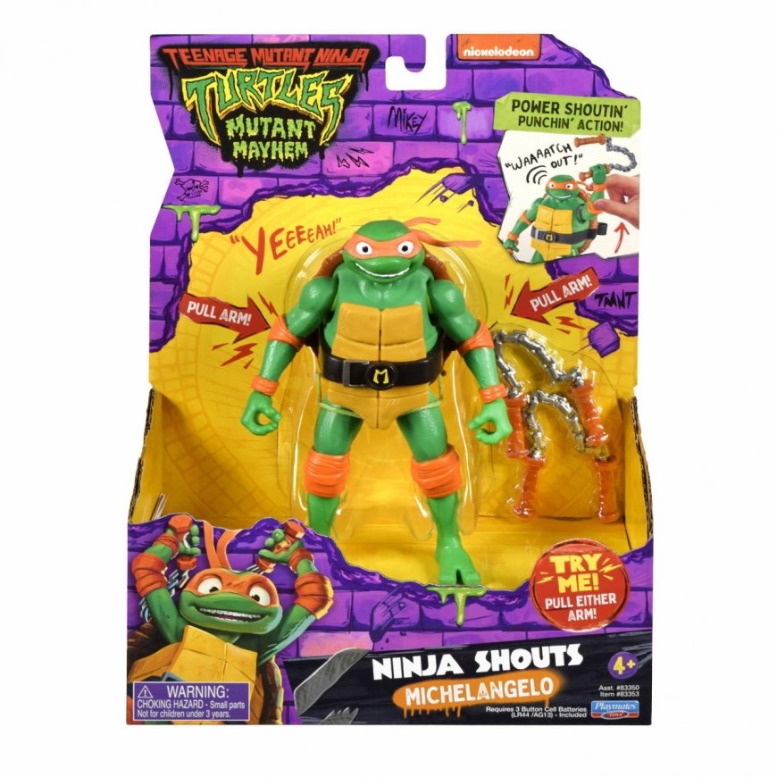 Ninja TMNT Figure Ninja Shouts Michelangelo