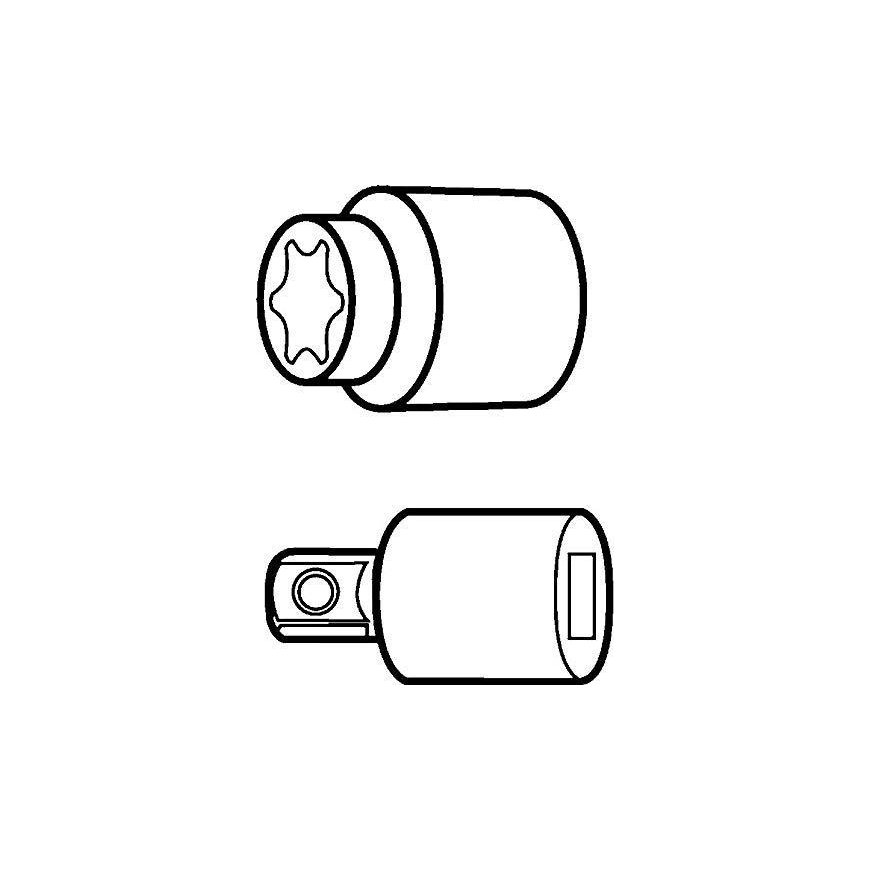 Topex 1/4", 3/8" Torx sockets, 9 pcs – 2