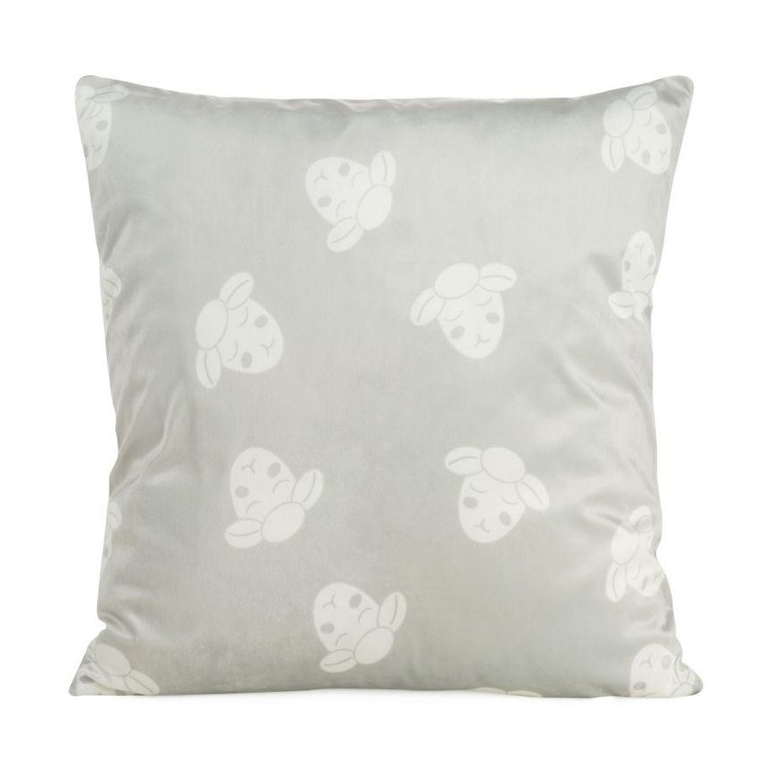 Eurofirany D91 / PO / KIDS / 1A 45X45 VELVET / Sidabrinis Pagalvės užvalkalas
