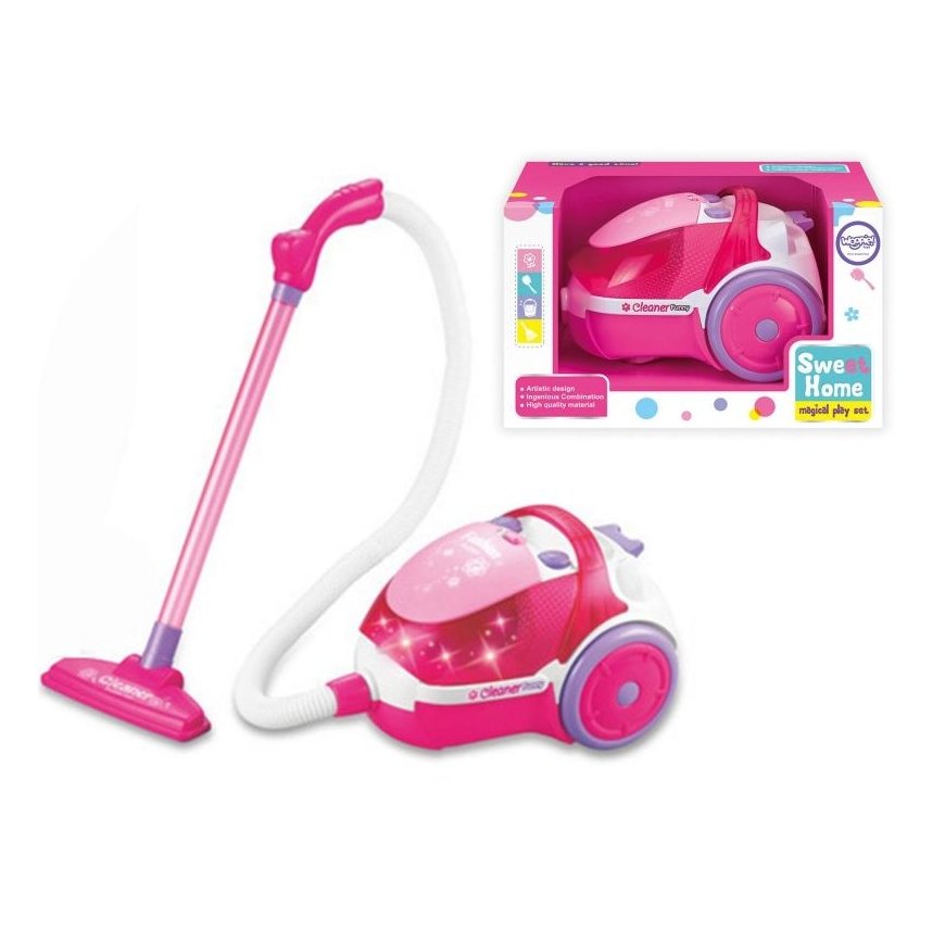 Interactive children's vacuum cleaner WOOPIE, pink