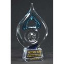 Tryumf Engraved glass trophy +paint filling Tryumf Engraved glass trophy +paint filling