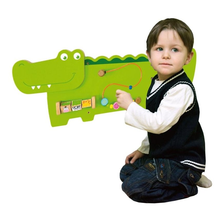 Multifunctional wooden hanging wall game - Crocodile Viga – 5