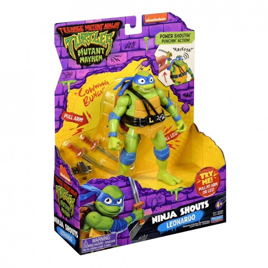 TMNT Figure Ninja Shouts Leonardo, 83351 – 2