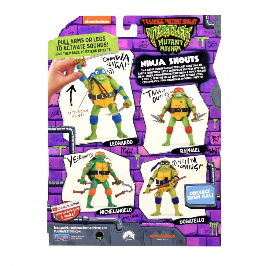 TMNT figūrėlė Ninja Shouts Leonardo, 83351 – 3