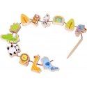 Wooden animal blocks connected with string Classic World Wooden animal blocks connected with string Classic World