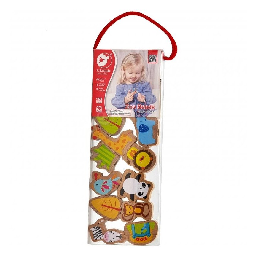 Wooden animal blocks connected with string Classic World – 2