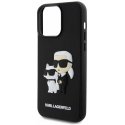 Case Karl Lagerfeld 3D Rubber Karl and Choupette Case for iPhone 14 Pro Max Black