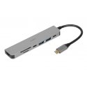iBox IUH3SL4K sülearvuti dokk/pordi replikaator USB 3.2 Gen 1 (3.1 Gen 1) C-tüüpi toiteallikas 100 W hõbedane iBox IUH3SL4K sülearvuti dokk/pordi replikaator USB 3.2 Gen 1 (3.1 Gen 1) C-tüüpi toiteallikas 100 W hõbedane