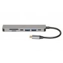 iBox IUH3SL4K piezīmjdatora doks/portu replikators USB 3.2 Gen 1 (3.1 Gen 1) Type-C Power Delivery 100W Sudrabs iBox IUH3SL4K piezīmjdatora doks/portu replikators USB 3.2 Gen 1 (3.1 Gen 1) Type-C Power Delivery 100W Sudrabs