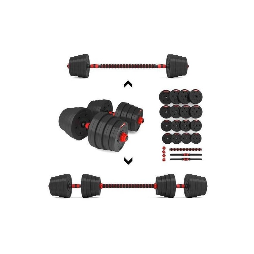 SGP30 COMPOSITE BARBELL AND DUMBBELLS SET 30 KG HMS