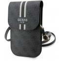 Case Guess PU 4G Printed Stripes Phone Bag Black Case Guess PU 4G Printed Stripes Phone Bag Black