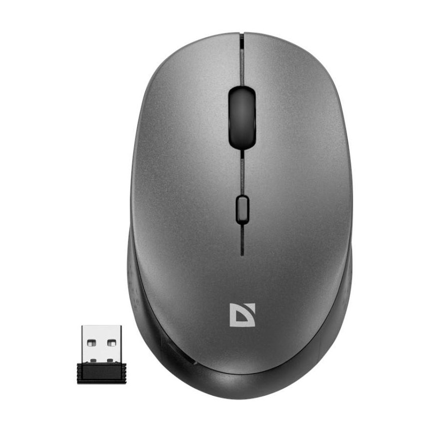 Pelė Defender Bevielė pelė Defender AURIS MB-027 optinė bezklikowa silent 1600dpi pilka – 2