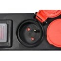 Yato YT-81241 power extension 3 m 4 AC outlet(s) Indoor/outdoor Black, Red