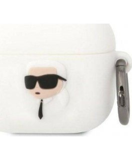 Karl Lagerfeld case for Airpods 3 KLA3RUNIKH white 3D silicone NFT Karl