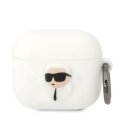 Karl Lagerfeld dėklas skirtas Airpods 3 KLA3RUNIKH baltas 3D silikoninis NFT Karl Karl Lagerfeld dėklas skirtas Airpods 3 KLA3RUNIKH baltas 3D silikoninis NFT Karl