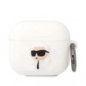 Karl Lagerfeld dėklas skirtas Airpods 3 KLA3RUNIKH baltas 3D silikoninis NFT Karl Karl Lagerfeld dėklas skirtas Airpods 3 KLA3RUNIKH baltas 3D silikoninis NFT Karl