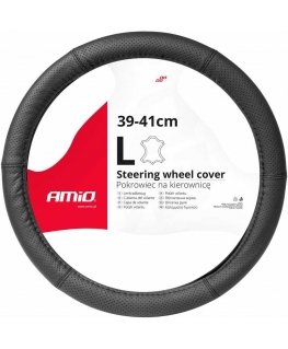 Perforuotas odinis automobilio vairo gaubtas l 39-41cm swc-50-l amio-03557