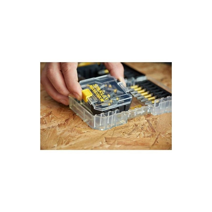 1/4" smūginių antgalių ir lizdų rinkinys su 2 magnetiniais laikikliais, 55 vnt. FATMAX Stanley [STA88559-XJ] – 3