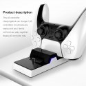 CP PS5 Dual Slot Charger Dock Stand for Play Station 5 Controllers with USB-C & LED Light Black CP PS5 Dual Slot Charger Dock Stand for Play Station 5 Controllers with USB-C & LED Light Black