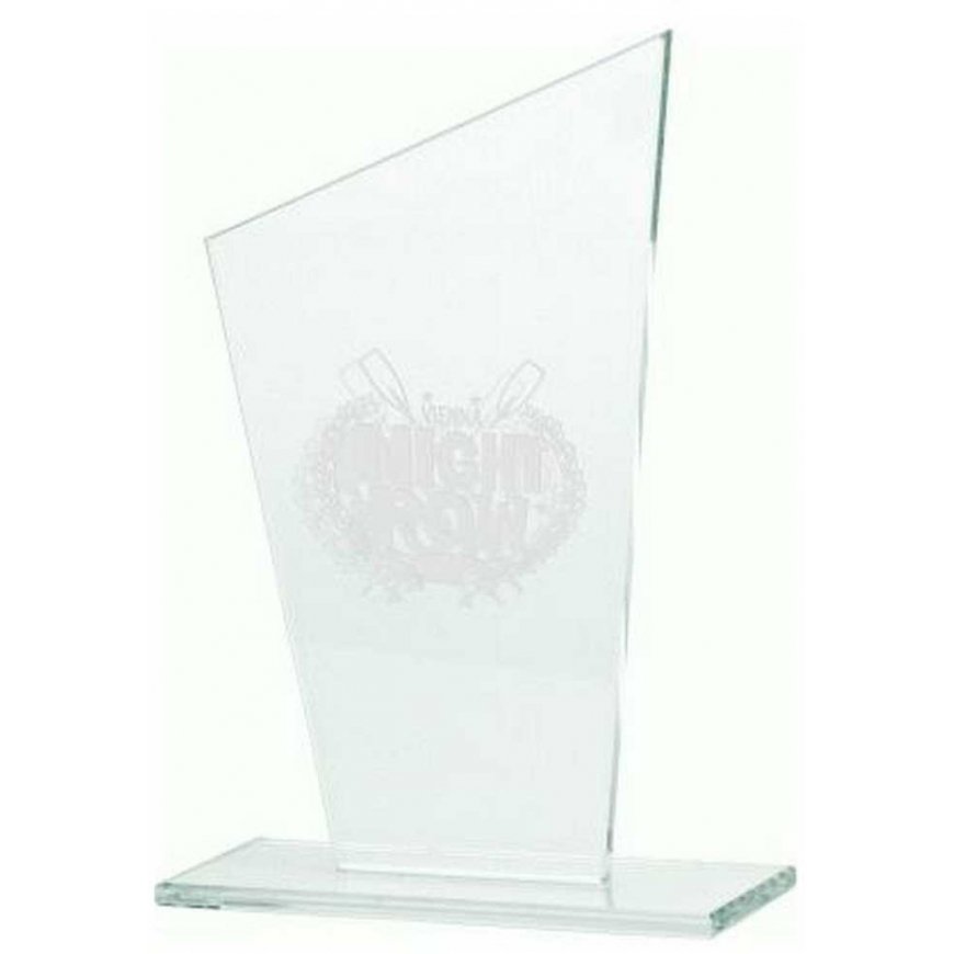 Tryumf Engraved glass trophy
