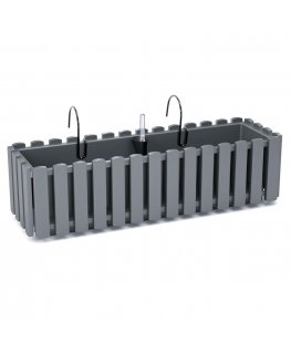 Prosperplast Balkono dėžė su kabliukais Boardee Fencycase DDEF600W pilka