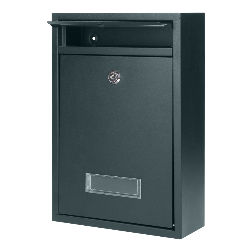 Orno BALI mailbox, galvanized steel, small with card holder, anthracite
